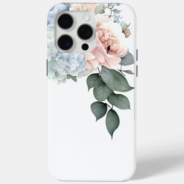 Hydrangeenstrauß auf Weiß Case-Mate iPhone Hülle (Rückseite)