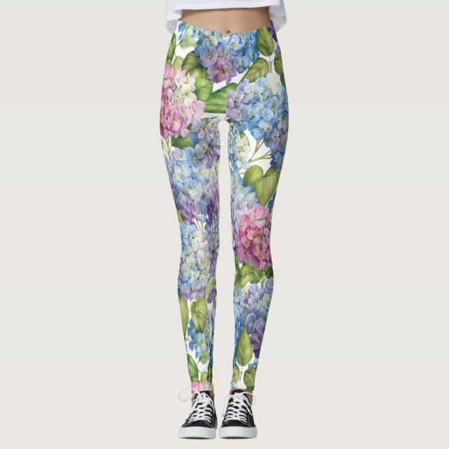 Hydrangen in Bloom Leggings (Vorderseite)