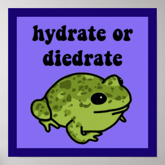 Hydrat- oder Diedratfrosch Poster