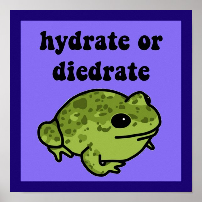 Hydrat- oder Diedratfrosch Poster (Vorne)
