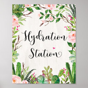 Hydratation Station Drink Signature Floral Fiesta  Poster