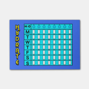 Hydratations-Diagramm-Post-Itanmerkungen Post-it Klebezettel