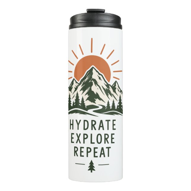 Hydrate Explore Repeat Stainless Steel Bottle Thermosbecher (Vorderseite)