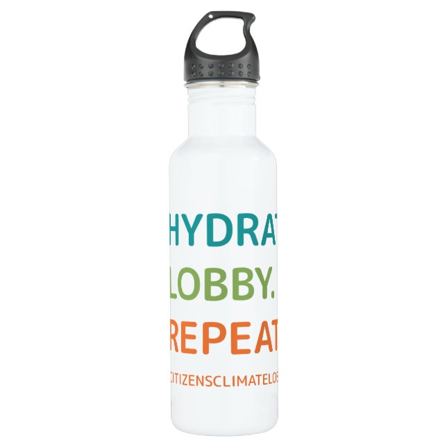 Hydrate Lobby Wiederholung Wasserflasche Edelstahlflasche (Vorderseite)