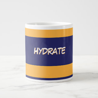 HYDRATE-Logo Orange Dk Blau Streifen Jumbo-Tasse