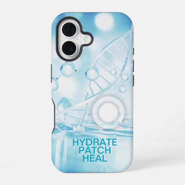 Hydrate Patch Heal iPhone 16 Fall Hülle (Rückseite)