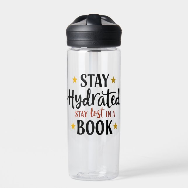 Hydrate & Read Trinkflasche (Vorderseite)