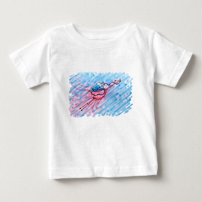 Hydrated Flamingo Baby T-shirt (Vorderseite)