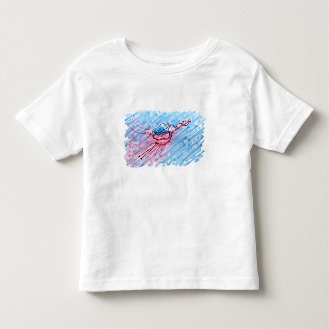 Hydrated Flamingo Kleinkind T-shirt (Vorderseite)