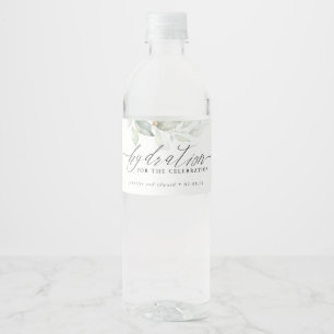Hydration für die Feier - Hochzeit im Grünen Wasserflaschenetikett