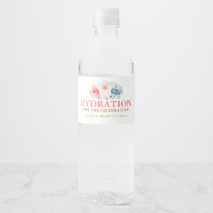 Hydration für die Feier - Wildblumen Wasserflaschenetikett