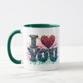 Hydration von Filz mit "I Liebe You" Tasse