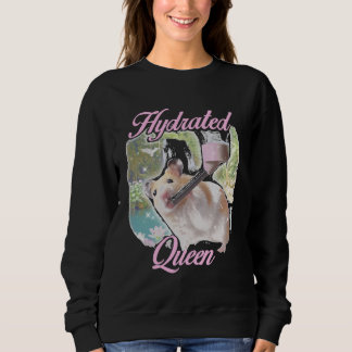 Hydratisierte süße Hamsterkönigin, glänzender See, Sweatshirt