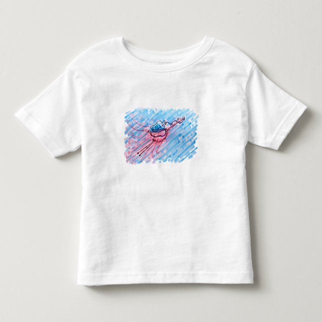 Hydratisierter Flamingo Kleinkind T-shirt (Vorderseite)