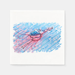 Hydratisierter Flamingo Serviette