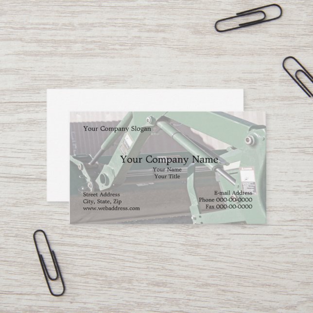 Hydraulics Sales and Service Business Card Visitenkarte (Vorderseite/Rückseite Beispiel)