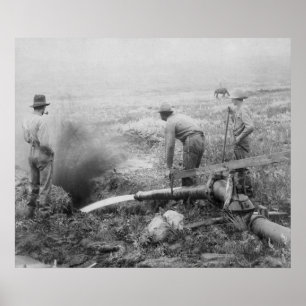 Hydraulische Goldförderung in Rockerville Poster