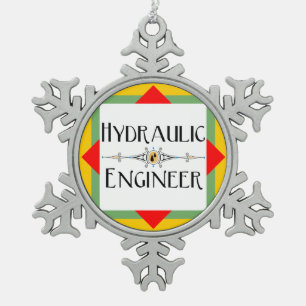 Hydraulischer Engineerblock Schneeflocken Zinn-Ornament