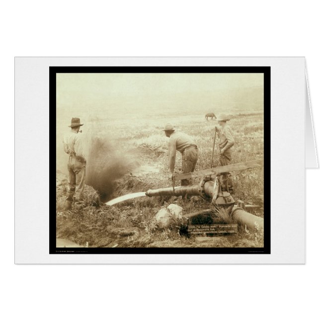 Hydraulischer Goldbergbau in Rockerville SD 1889 (Vorderseite (Horizontal))