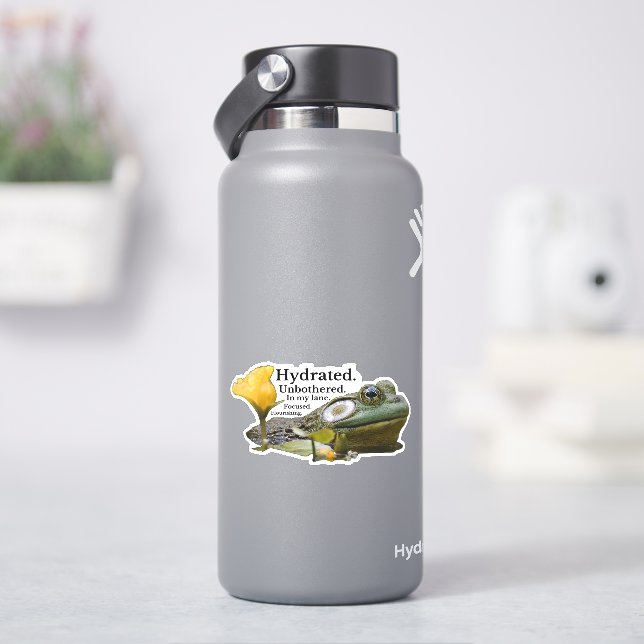 Hydriert. - American Bullfrog Aufkleber (HydroFlask)