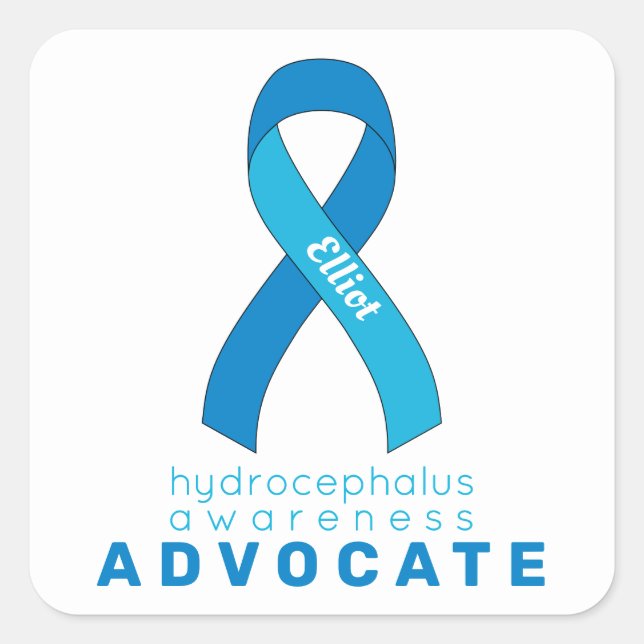 Hydrocephalus Advocate Quadratischer Aufkleber (Vorderseite)