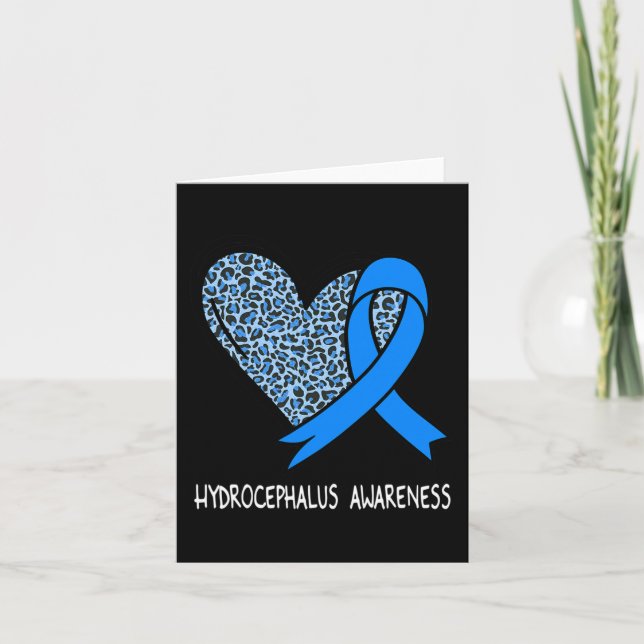 Hydrocephalus Awareness Blauer Streifen Karte (Vorderseite)