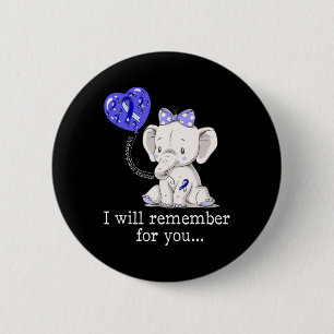 Hydrocephalus Awareness Elephant 1 Button