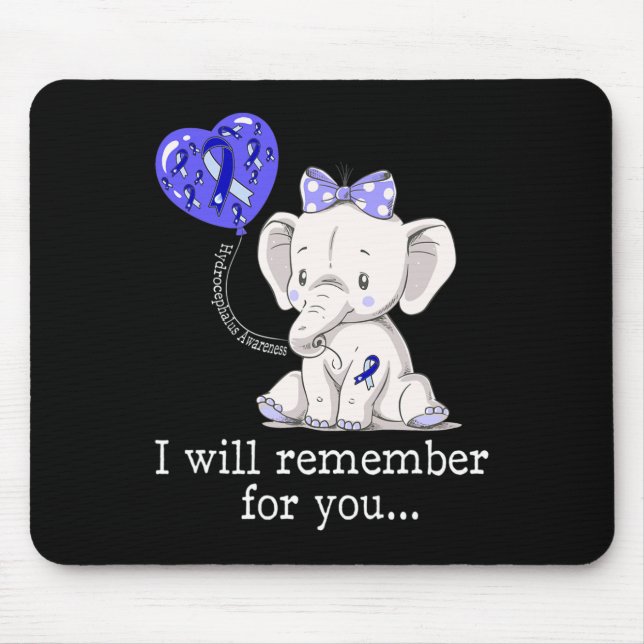 Hydrocephalus Awareness Elephant 1 Mousepad (Vorne)