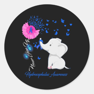 Hydrocephalus Awareness - Hydrocephalus Ribbon Runder Aufkleber