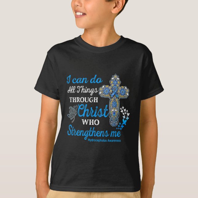 Hydrocephalus Awareness Hydrocephalus Warrior Chri T-Shirt (Vorderseite)
