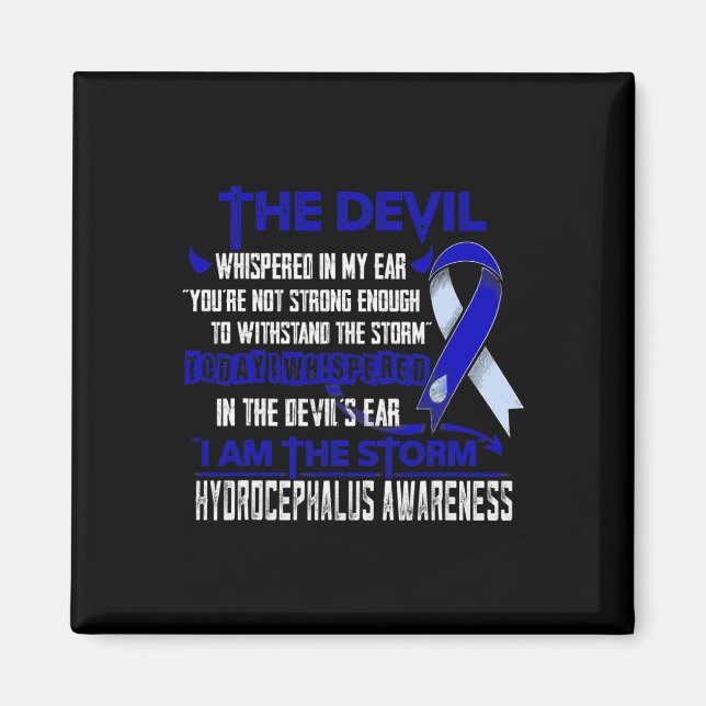 Hydrocephalus Awareness I bin der SturmTeufel Magnet (Vorne)