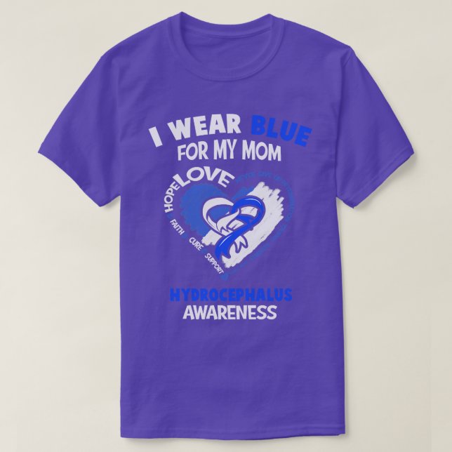 Hydrocephalus Awareness Ich trage Blau für meine M T-Shirt (Design vorne)