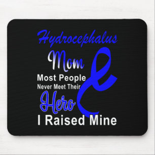 Hydrocephalus Awareness Mama Blue Ribbon Mother Su Mousepad