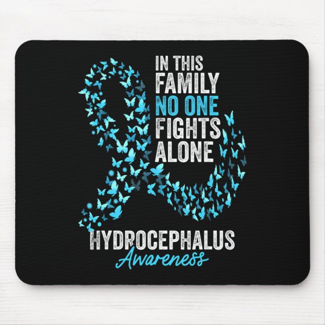 Hydrocephalus Awareness Month Butterfells Light Bl Mousepad (Vorne)