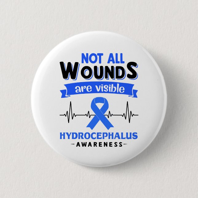 Hydrocephalus Awareness Month Ribbon Geschenke Button (Vorderseite)