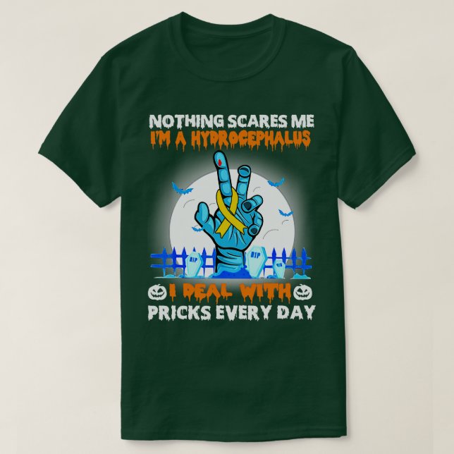 Hydrocephalus Awareness Nichts stört mich glücklic T-Shirt (Design vorne)