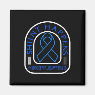 Hydrocephalus Awareness Shunt Happens Blue Ribbon Magnet