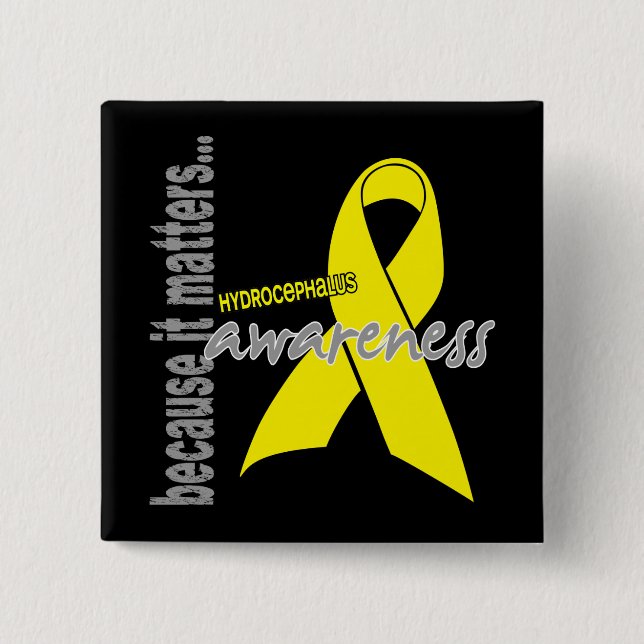 Hydrocephalus-Bewusstsein Button (Vorderseite)