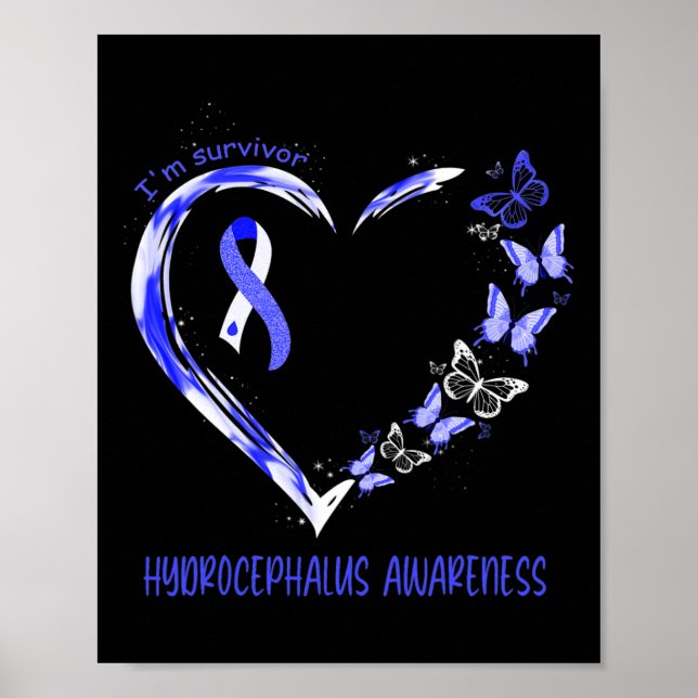 Hydrocephalus Bewusstsein Ich bin Überlebender Her Poster (Vorne)