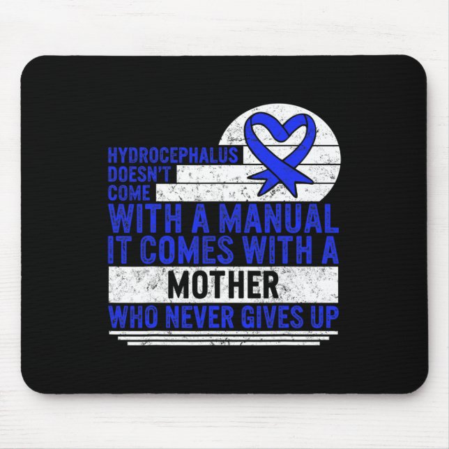 Hydrocephalus-Bewusstsein kommt nicht mit einem Ha Mousepad (Vorne)