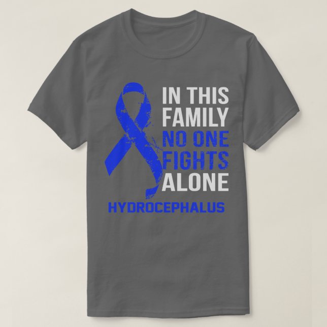 Hydrocephalus-Bewusstsein Niemand kämpft allein au T-Shirt (Design vorne)