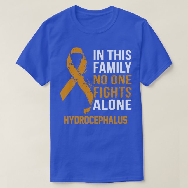 Hydrocephalus-Bewusstsein Niemand kämpft allein au T-Shirt (Design vorne)