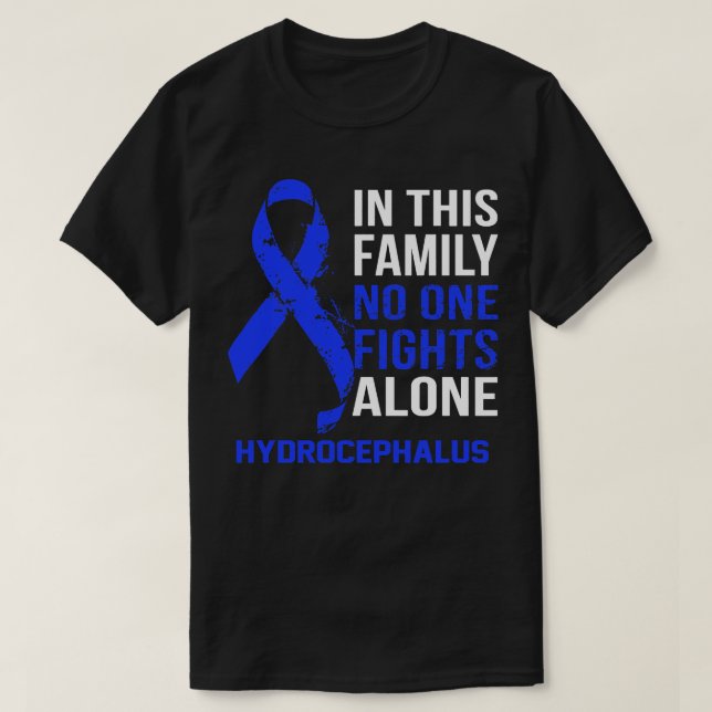 Hydrocephalus-Bewusstsein Niemand kämpft allein au T-Shirt (Design vorne)
