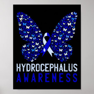 Hydrocephalus-Sensibilisierungsmonat Unterstützung Poster