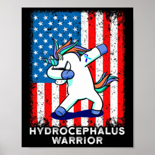 Hydrocephalus Survivor Hardwork Awareness Warrier Poster