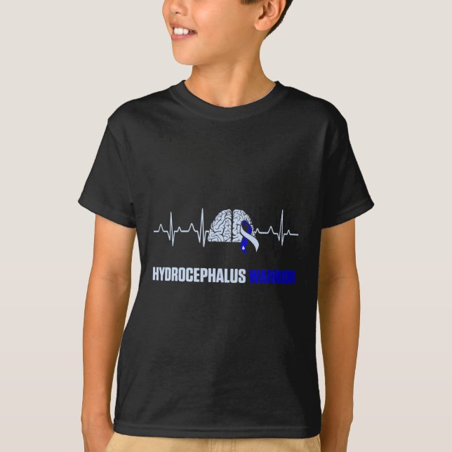 Hydrocephalus Survivor Heartbeat Sensibilisierungs T-Shirt (Vorderseite)