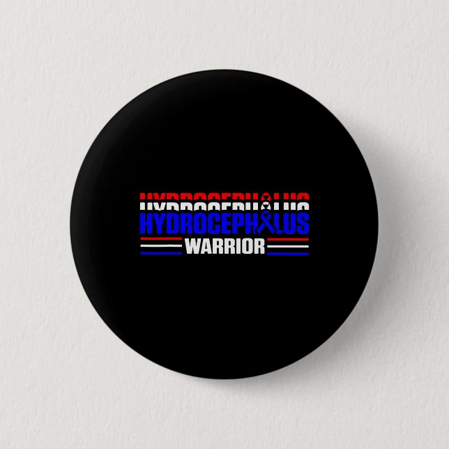 Hydrocephalus Survivor Kampffähigkeitskrieger 1 Button (Vorderseite)