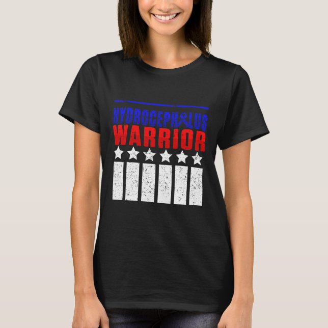 Hydrocephalus Survivor Mediation Awareness Warrio T-Shirt (Vorderseite)