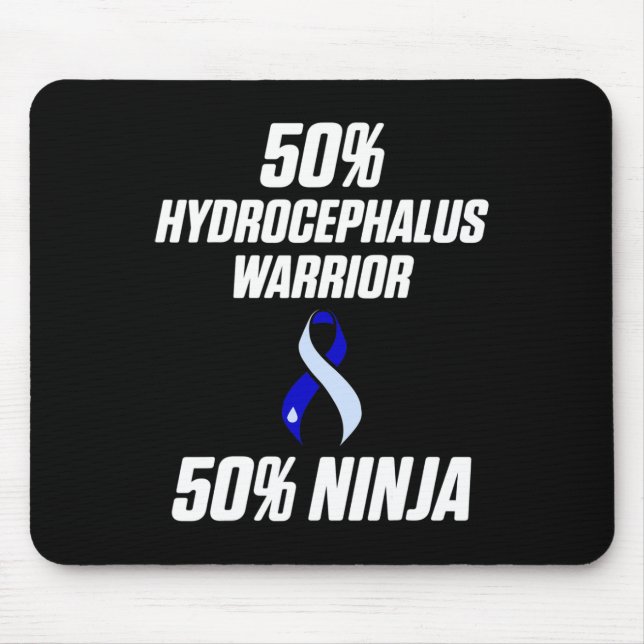 Hydrocephalus Survivor Ninja Awareness Warrior Mousepad (Vorne)