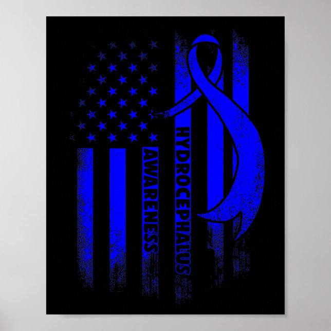 Hydrocephalus Survivor Overcome Awareness Warrier Poster (Vorne)